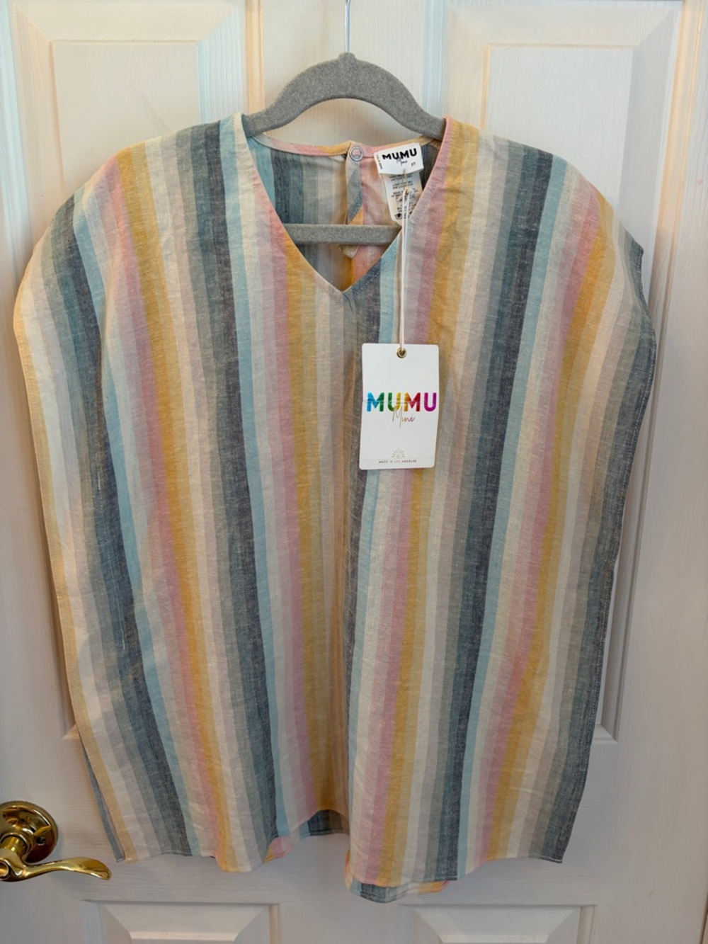 Show Me Your MuMu Multicolor Pastel Striped Casual Kids Dress